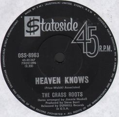 Heaven Knows/don't Remind Me - Grass Roots