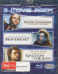 Thumbnail - MASTER AND COMMANDER/BRAVEHEART/KINGDOM OF HEAVEN